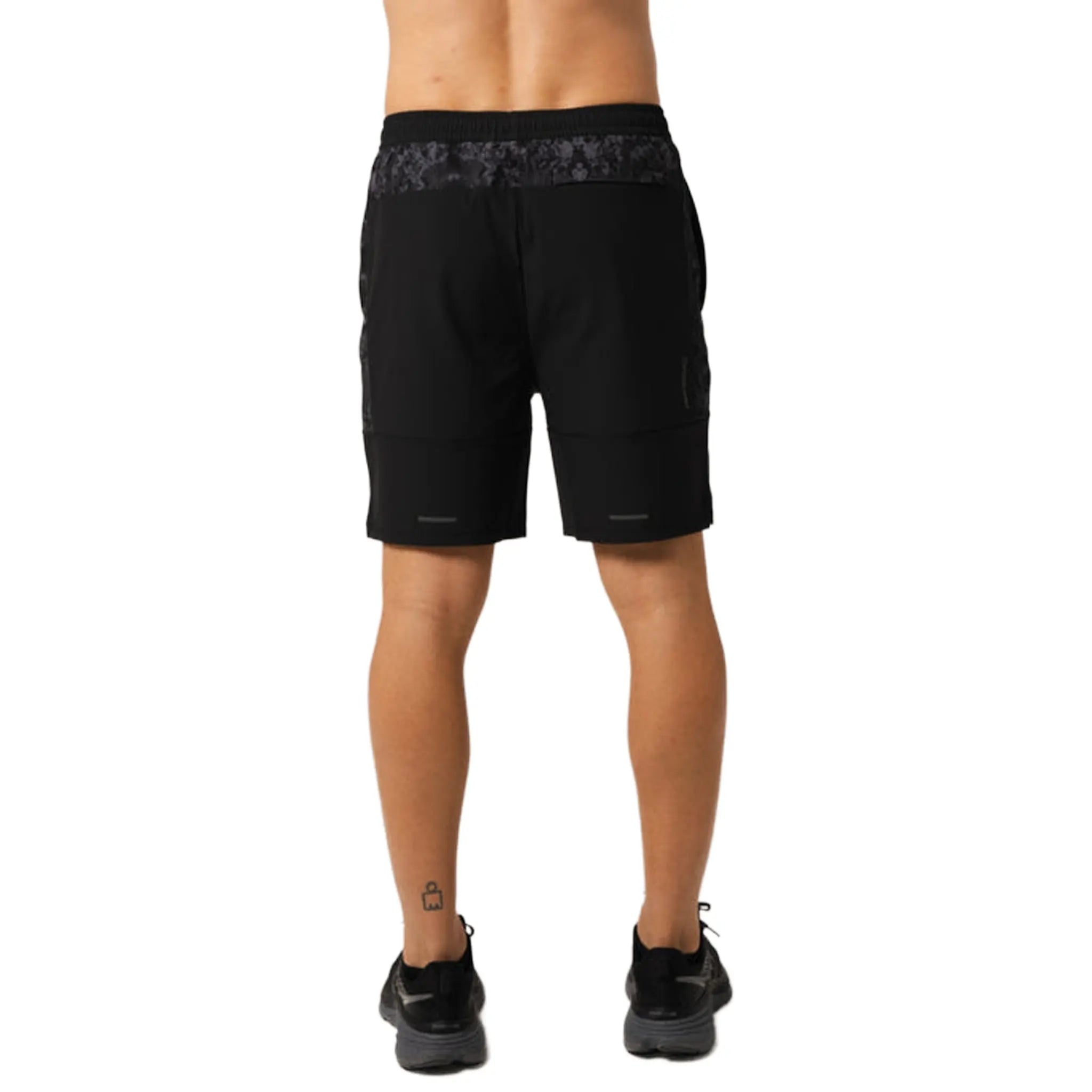 Back View of Reprimo Shibori Black Shorts